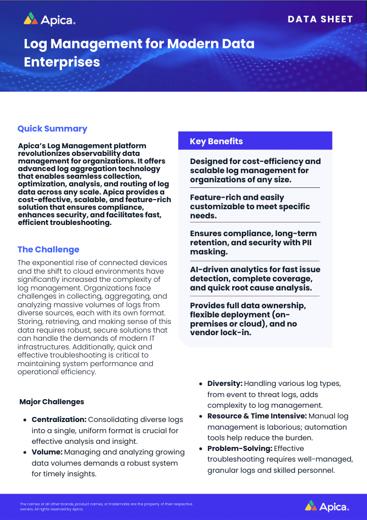 Apica Log Management