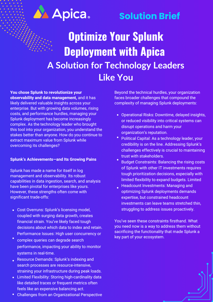 Apica Splunk